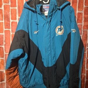 Miami Dolphins Pro Line Reebok Vintage NFL Football 1990s Puffy Jacket XXLarge
